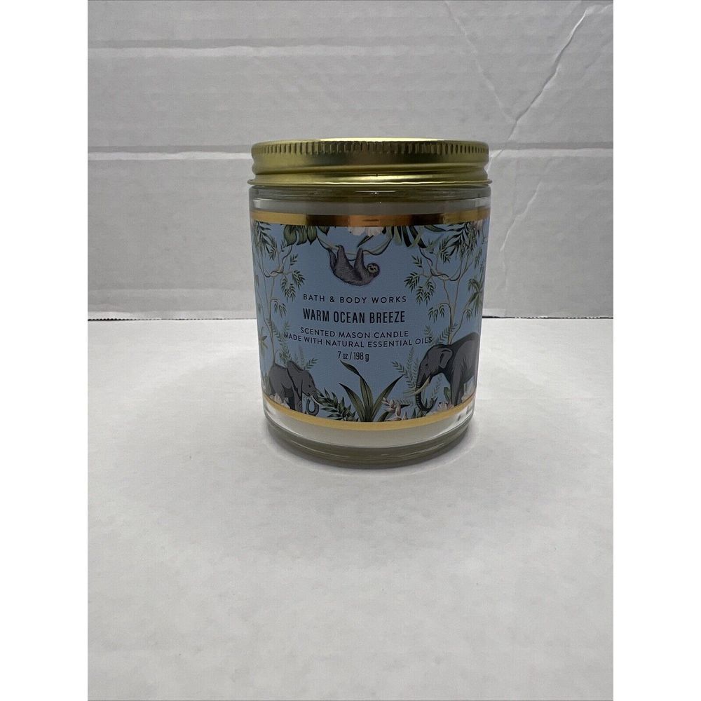 Bath & Body‎ Works Warm Ocean Breeze 1-Wick Scented Candle 7oz RETIRED HTF